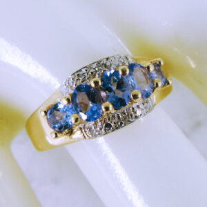 14K Yellow Gold Coloured Gemstone Ring